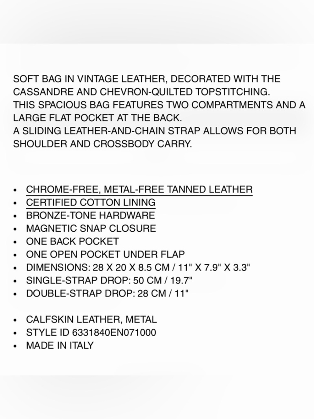 Saint Laurent Niki bag medium in vintage leather black - Picture 12 of 13
